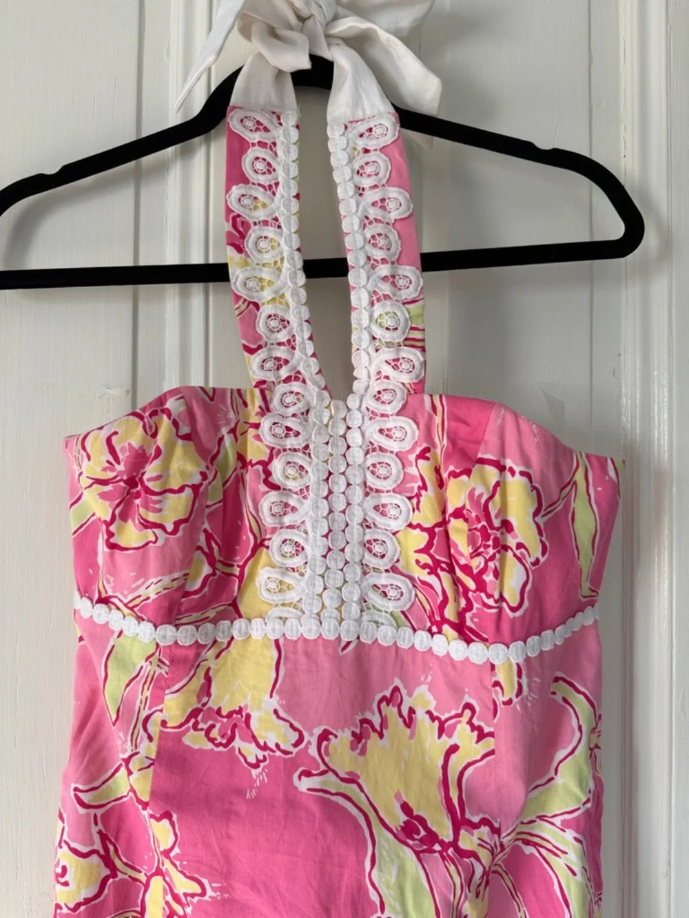Lilly Pulitzer Isabel Halter dress in Hotty Pink Day Lily - Picture 4 of 6